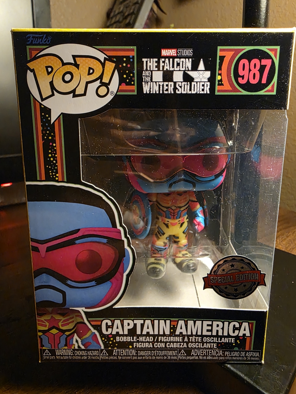 Funko Pop! Captain America Special Edition - Blue, Pink & Yellow